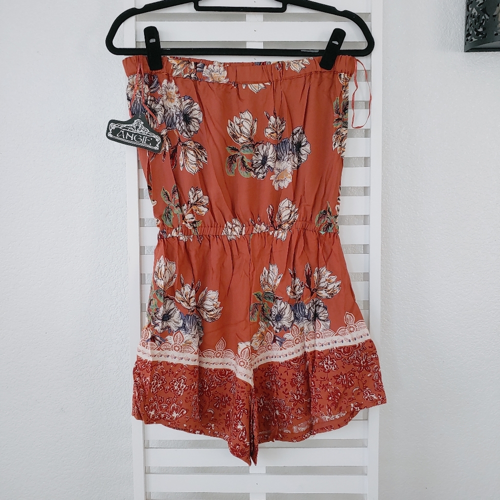 Angie strapless floral romper - Picture 4 of 4